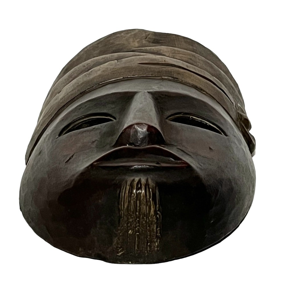 Pemangku Priest 13" Mask Hand Carved Wood Wall Folk Art Mangku Bali Indonesia - Picture 4 of 14